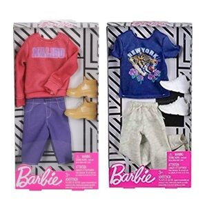 🆕 Barbie Mattel KEN Fashionista Set of Two Sportswear Outfits